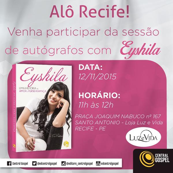 Sessão de autógrafos com Eyshila em Recife